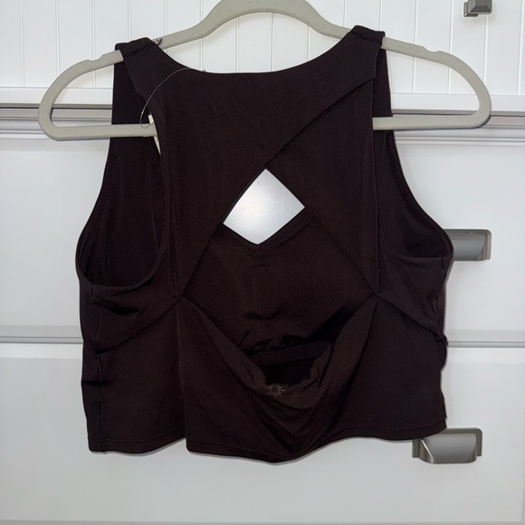 OFFLINE Real Me Longline Open Back Sports Bra Top Color:Deep Earth - Picture 2 of 3